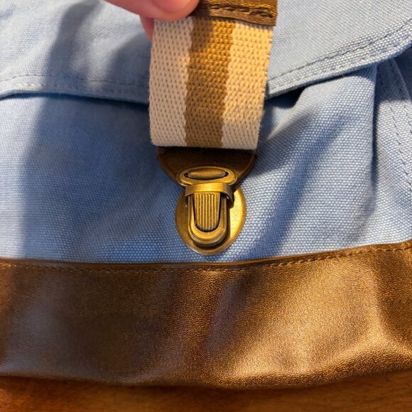 Pottery Barn Teen messenger bag canvas intials monogram TAY - Picture 3 of 14